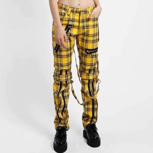 TRIPP yellow plaid pants - punk gothic y2k style